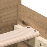 Bed Frame without Mattress Artisan Oak 75x190 cm Engineered Wood 862311