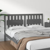 Bed Headboard Grey Solid pine wood 165.5 x 4 x 100 cm 818582