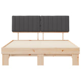 Bed Frame with Upholstered Headboard Dark Grey 150 x 200 cm 877480