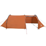Camping Tent Tunnel 4-Person Orange Waterproof 94396