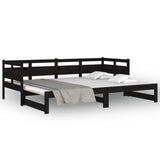Pull-out Day Bed without Mattress Black 2x cm 820326