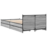 Bed Frame with Drawers without Mattress Grey Sonoma 75x190 cm Small Single 3279975