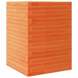 Garden Planter Wax Brown 50x50x68.5 cm Solid Wood Pine 3282466