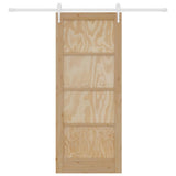 Sliding Door ORKDAL Brown 83 x 202 cm Solid Pine Wood 3333756