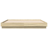 Bed Frame with LED without Mattress Sonoma Oak 180x200 cm Super King 3209774