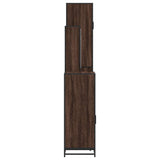 4 Piece Bathroom Furniture Set Brown Oak Engineered Wood 3301209