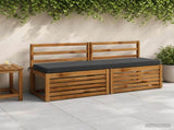 2-Piece Bench Cushions SOEST 2 pcs 100% Polyester Anthracite 949859