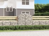 Arched Gabion Basket 100x50x120/140 cm Galvanised Iron 153436