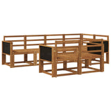 Outdoor Sofa Set 7 pcs Natural Solid Acacia Wood 3385280