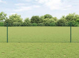 Welded Wire Fence 25 x 1 m PVC-Coated Steel Green Mesh 3336716