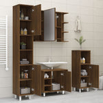 ZNTS Bathroom Cabinet Brown Oak 30x30x179 cm Engineered Wood 825833