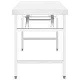 Kitchen Folding Work Table 100x60x80 cm Stainless Steel 326157