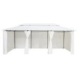 Gazebo with Curtains 600x298x270 cm White 180g/m 310073