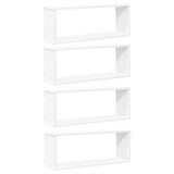 Wall Cube Shelf 4 pcs White 60x15x23 cm Engineered Wood 807134