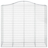 Arched Gabion Basket 200x50x180/200 cm Galvanised Iron 153399