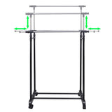 Adjustable Clothes Racks 2 pcs 2 Hanging Rails 270182