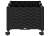 Garden Planter with Wheels Black 80 x 40 x 44 cm PP 3422960