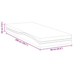 Mattress White and Grey 90 x 200 cm Gel Memory Foam 4106350