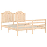 Bed Frame without Mattress 160x200 cm Solid Wood 3194191