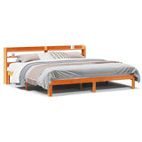 Bed Frame without Mattress Wax Brown 180x200 cm Super King Solid Wood Pine 3306809