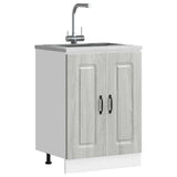 Sink Base Cabinet Kalmar Grey Sonoma 60x46x81.5 cm Engineered Wood 853443
