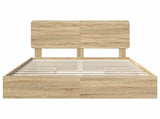 Storage Bed with Drawer Sonoma Oak 160 x 200 cm Engineered Wood 3412667