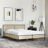 Bed Frame without Mattress Sonoma Oak 135x190 cm Double 3280028