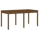 13 Piece Garden Dining Set Honey Brown Solid Wood Pine 3157724
