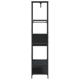 Clothes Rack with Shelves Black Engineered Wood 847859