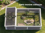 Wooden Tortoise House, Tortoise Enclosure with Clear Observation Window, Top Opening, Multiple T3398P617017