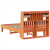 Bed Frame without Mattress Wax Brown 135x190 cm Solid Wood Pine 3308860