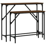 Console Tables 2 pcs Brown Oak Engineered Wood 834144