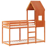 Bunk Bed without Mattress Wax Brown 90x200 cm Solid Wood Pine 3281999