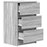 Bedside Cabinet with 3 Drawers Grey Sonoma 39x35x65 cm 861347