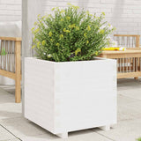 Garden Planter White 50x50x49.5 cm Solid Wood Pine 847354