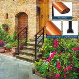 ZNTS Handrails for Outdoor Steps, Wrought Iron Solid Wood Hand Railing for Concrete Steps, Porch Steps, 57461592