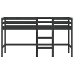 ZNTS Kids' Loft Bed without Mattress with Ladder Black 90x190 cm Single 835894