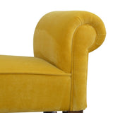 Mustard Velvet Bench IN780