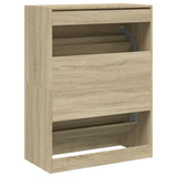 Shoe Cabinet with 2 Flip-Drawers Sonoma Oak 80x42x108 cm 3214401