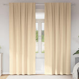 Blackout Curtains with Rings 2 pcs Cream 225 x 140 cm Polyester 4107485