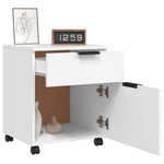 ZNTS Mobile File Cabinet with Wheels White 45x38x54 cm Engineered Wood 811520