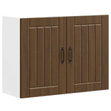 ZNTS Kitchen Wall Cabinet Lucca Brown Oak Engineered Wood 853834