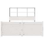 ZNTS Bookcase Bed without Mattress White 140x200cm Solid Wood Pine 3322472