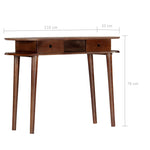 ZNTS Console Table 110x35x76 cm Solid Acacia Wood 282872