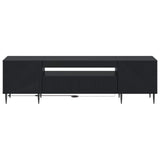 LED TV Cabinet Black Engineered Wood 896906