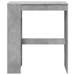 ZNTS Bar Table with Racks Concrete Grey 90x40x103.5 cm Engineered Wood 854376