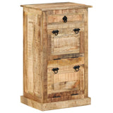 4-Layer Shoe Cabinet with Drawer Solid Rough Mango Wood 328297