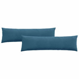 Sofa Pillows 2 pcs Blue 145 x 40 cm Corduroy Fabric 42013841