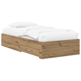 Bed Frame with Storage Artisian Oak 80 x 200 cm Engineered Wood 3429532