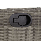 5 Piece Garden Dining Set with Cushions Grey Poly Rattan 3212557